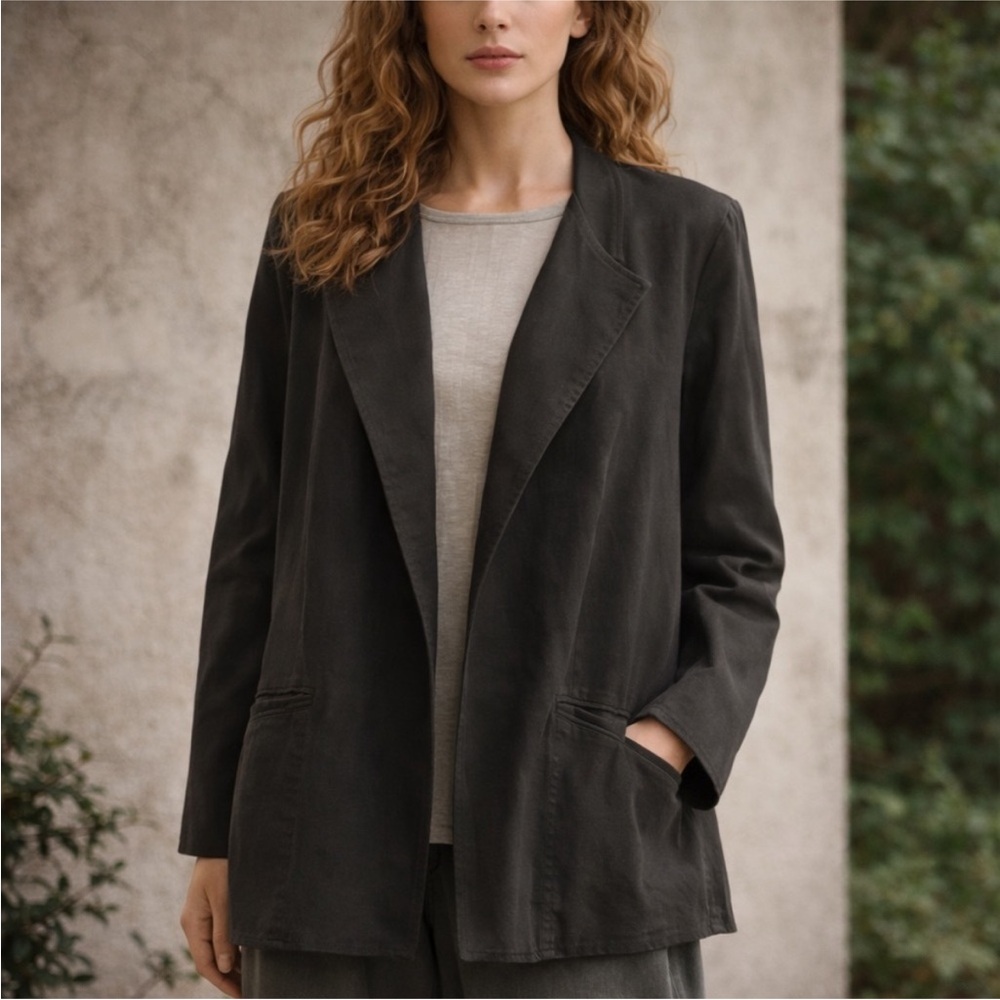 Eileen Fisher Charcoal Blazer Jacket